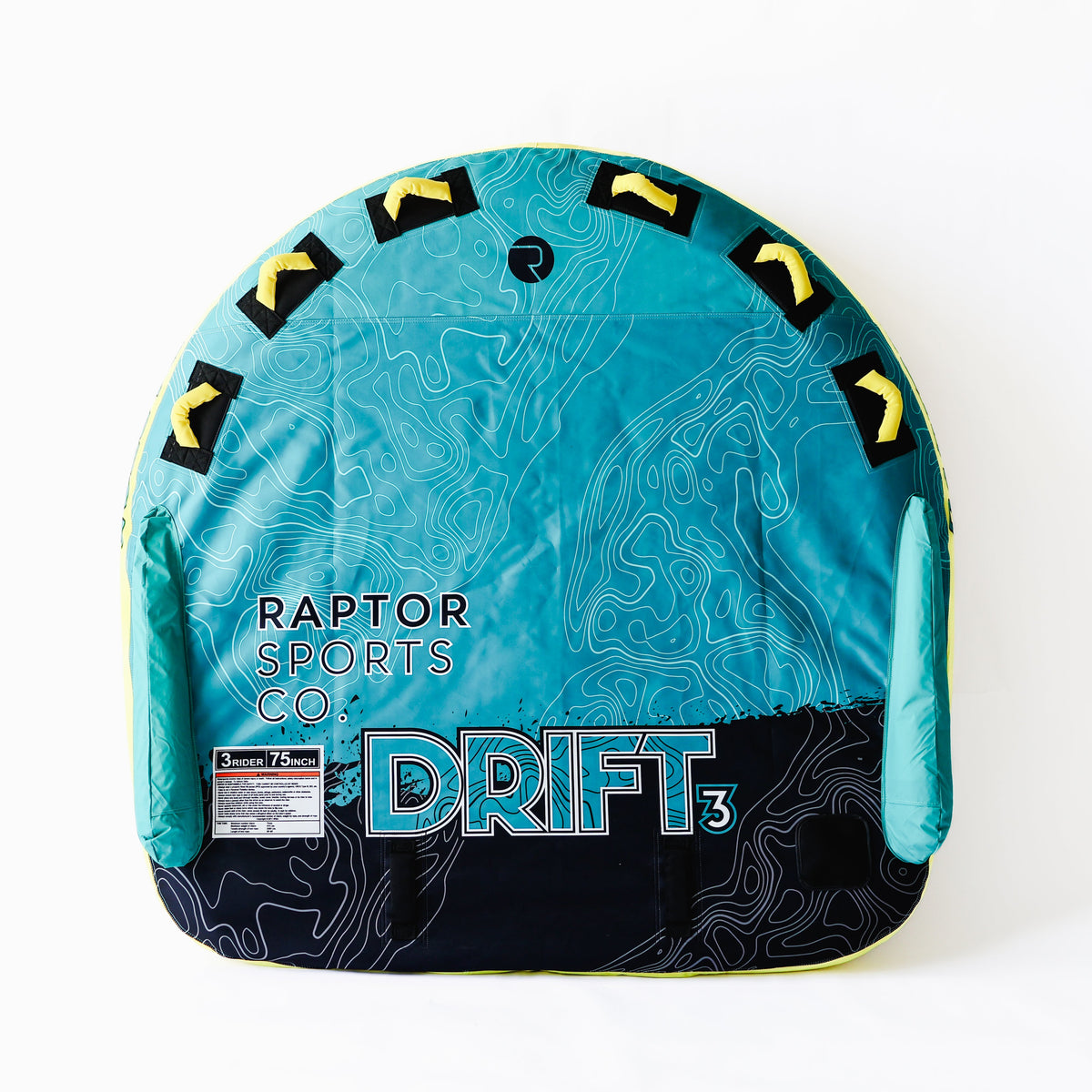 2027 Raptor The Drift 3 Towable Tube — top view showing D shape and side wings