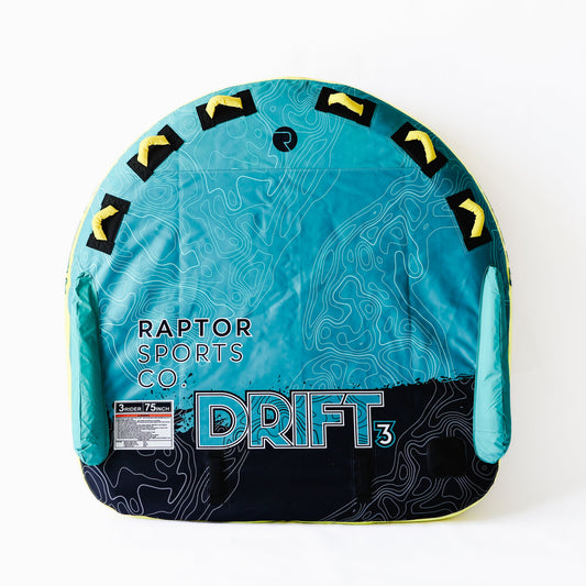 2027 Raptor The Drift 3 Towable Tube — top view showing D shape and side wings