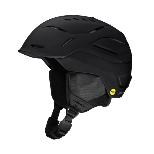 Black helmet with a visible brand logo on a white background welcome boardstore