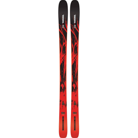 2026 K2 Mindbender 88 Mens Snow Skis Red and black skis on a white background