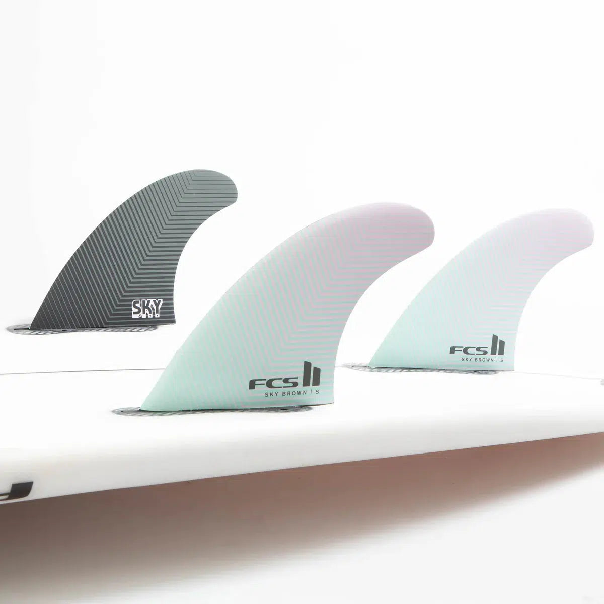 FCS II Sky Brown PC Small Tri Fin Set