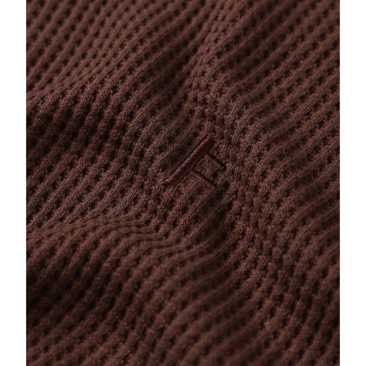 Former AG Raglan Waffle Jumper - Brown