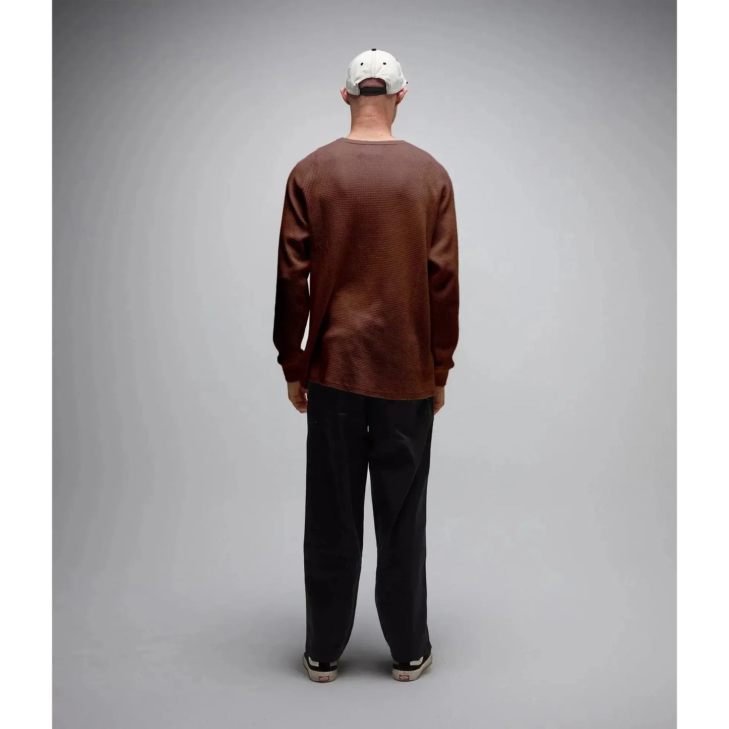 Former AG Raglan Waffle Jumper - Brown