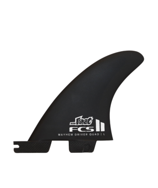 FCS II Mayhem Driver PC Carbon Quad Rear Fins - White