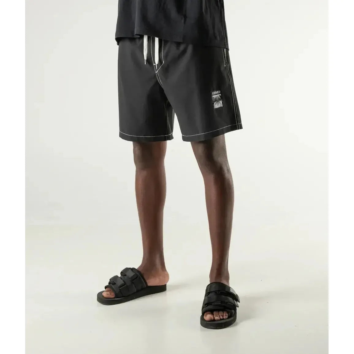 Former Swans Baggy 18" Swim Trunk Shorts - Black