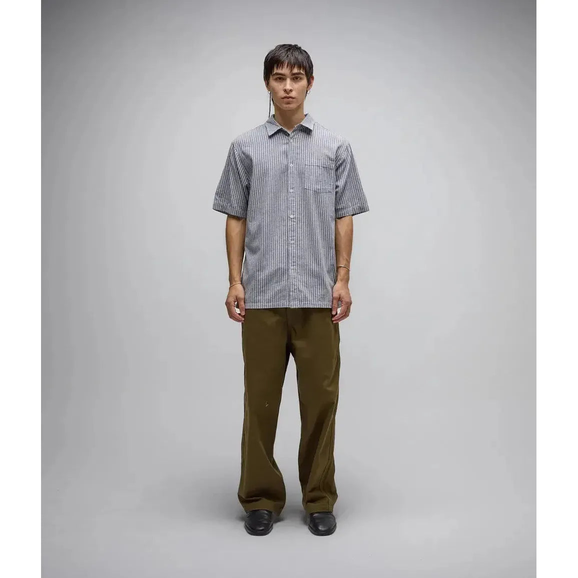 Former Reynolds Stripe SS Shirt - Bone / Navy