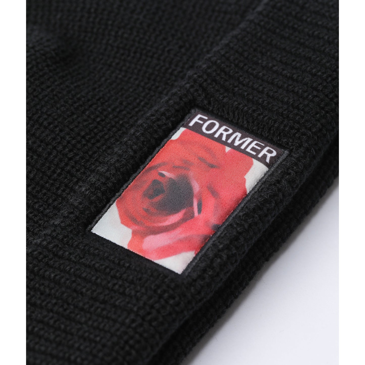 Former Rosette Patch Beanie - Black