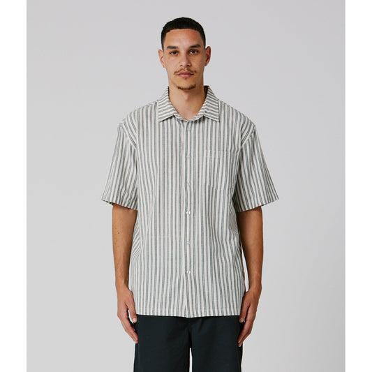 Former Reynolds Striped SS Shirt - Bone Green