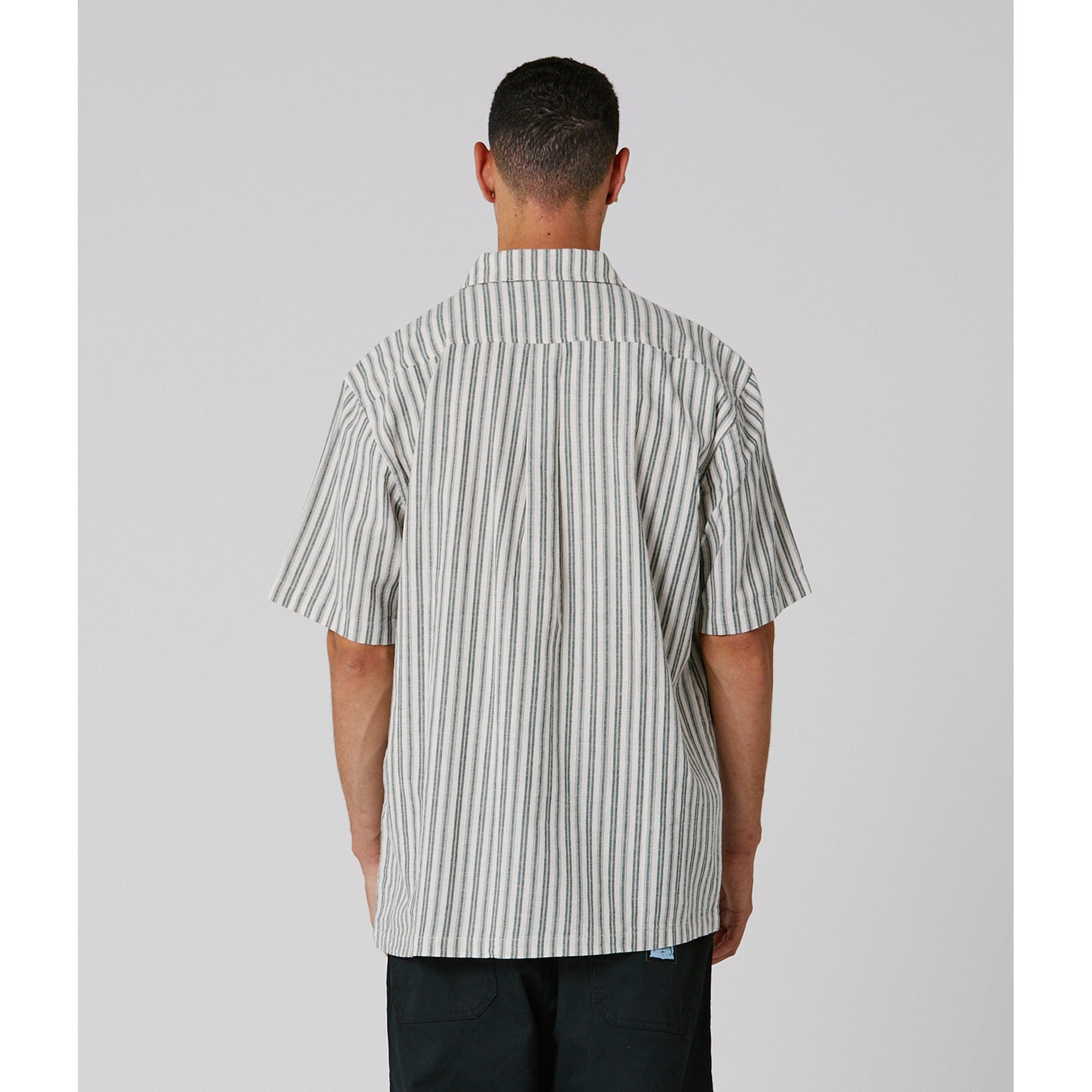 Former Reynolds Striped SS Shirt - Bone Green