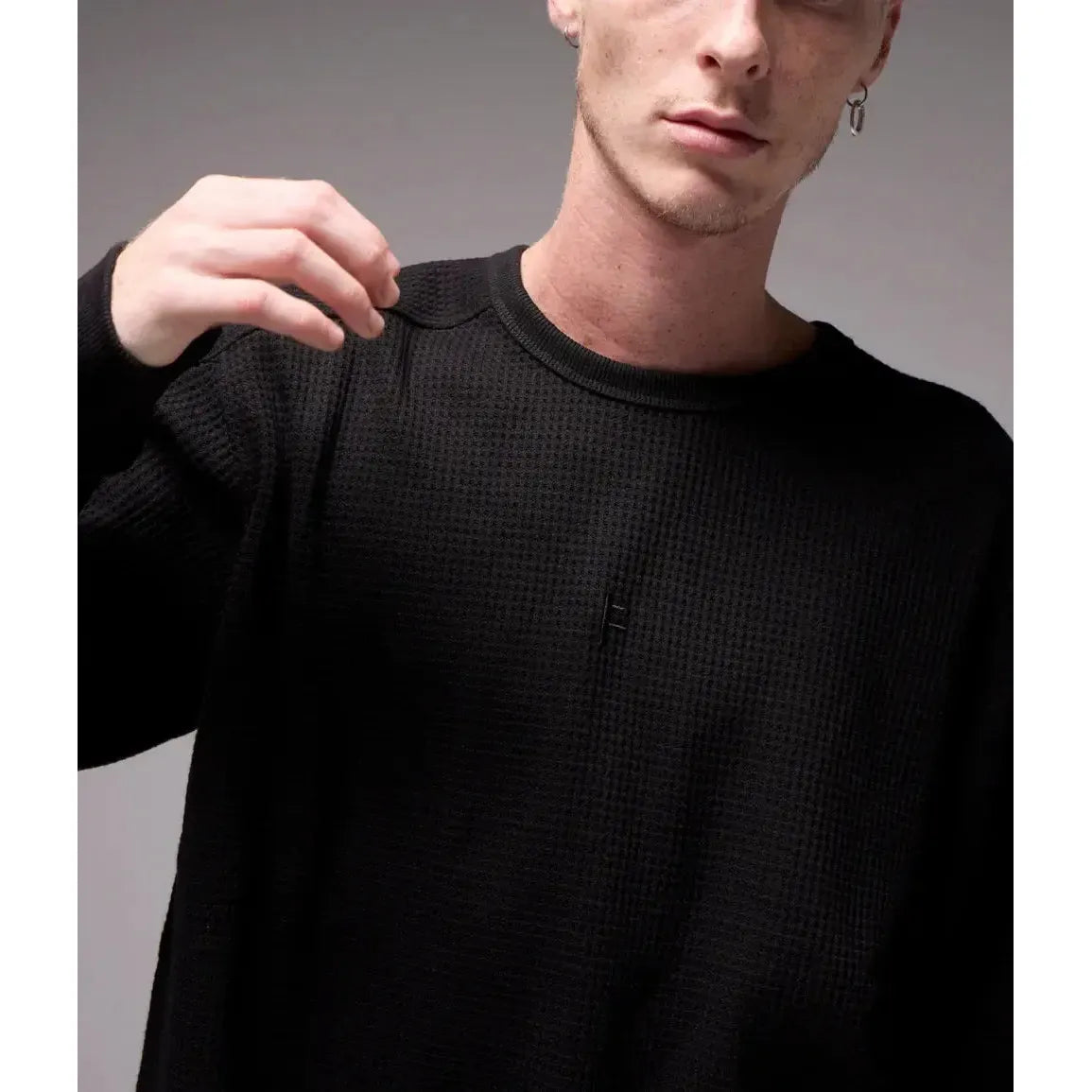 Former Franchise Waffle LS T-Shirt - Black