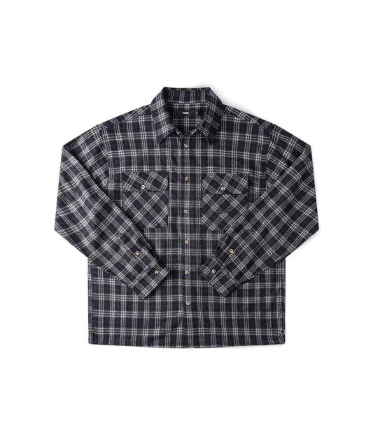 Former Vivian Flannel LS Shirt Black/Grey — front