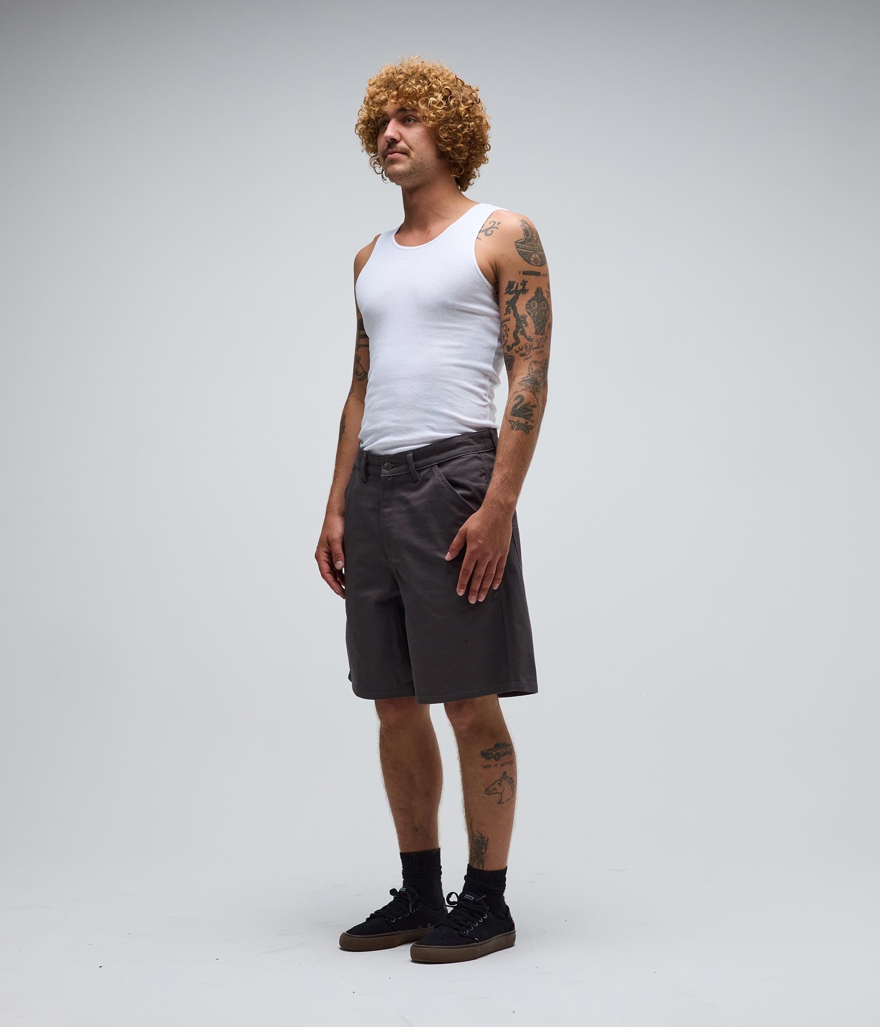 Former Reynolds 21" Walkshort Gunmetal — back with Crux woven label