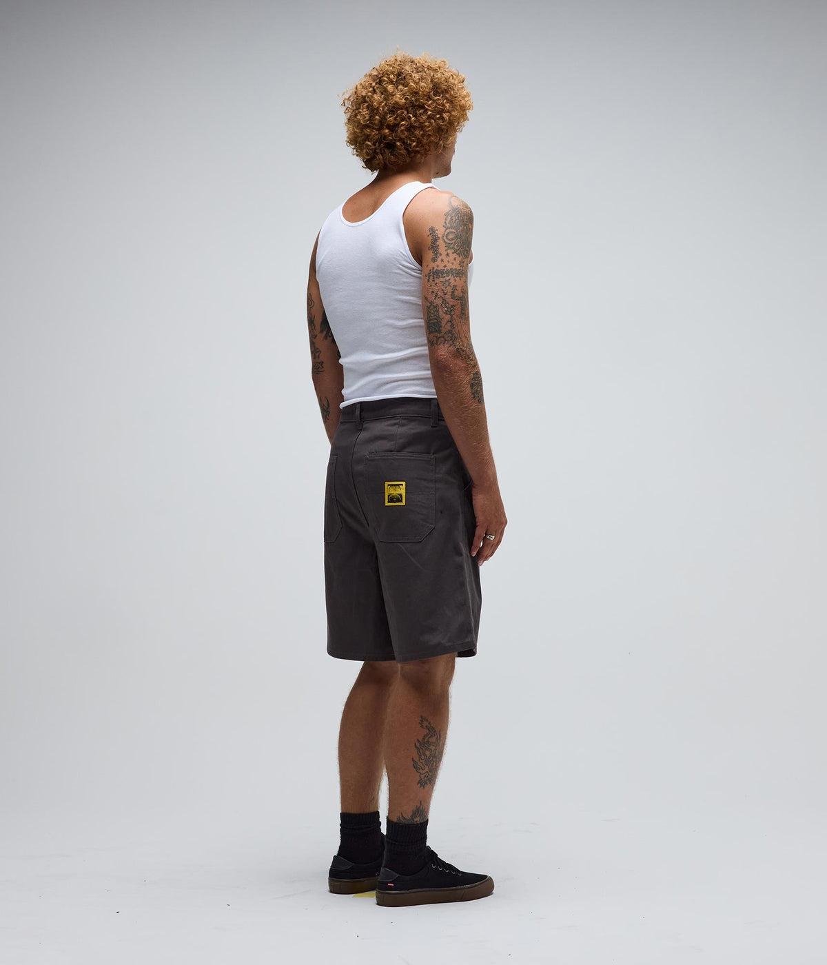 Former Reynolds 21" Walkshort Gunmetal — worn on model