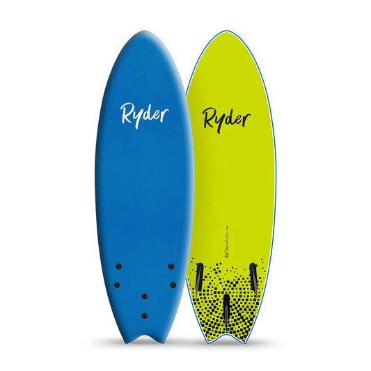 Ryder Fish Series 5ft6in Foam Surfboard - Dazzling Blue