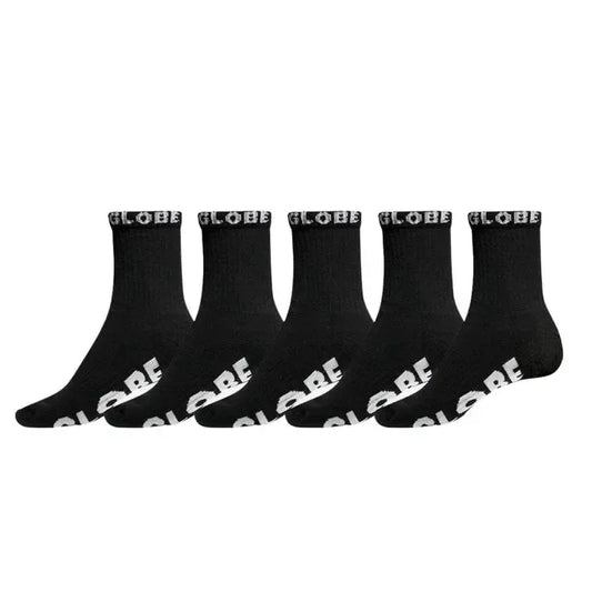 Globe Blackout Quarter Socks - 5 Pack