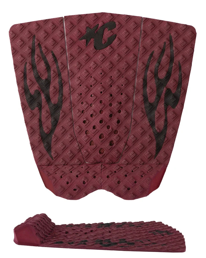 Creatures of Leisure Griffin Colapinto Lite Traction Pad - Dark Rose Black Flames