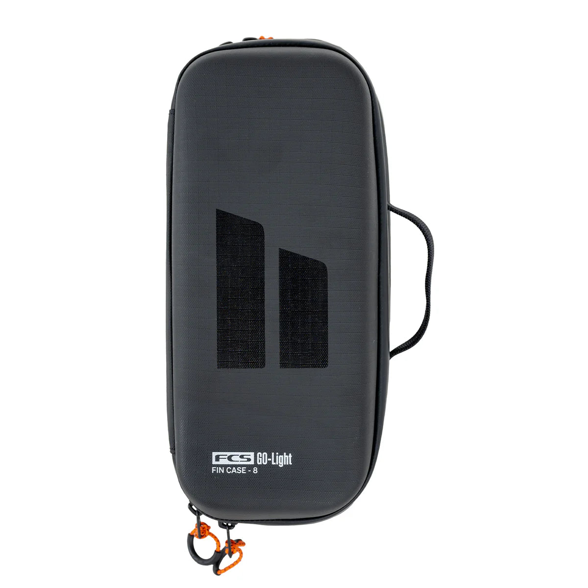 FCS Go Light Fin Case Black carrying case with a logo on a white background