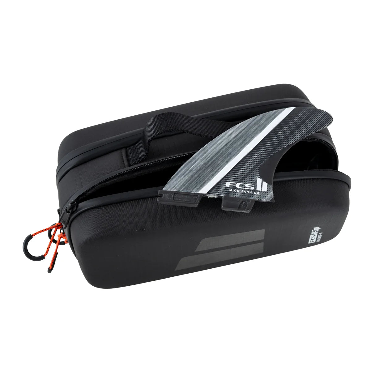 FCS Go Light Fin Case Black carrying case with a visible brand logo on a white background