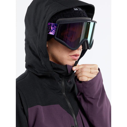 2025 Volcom Shelter 3D Stretch Womens Snow Jacket - Blackberry