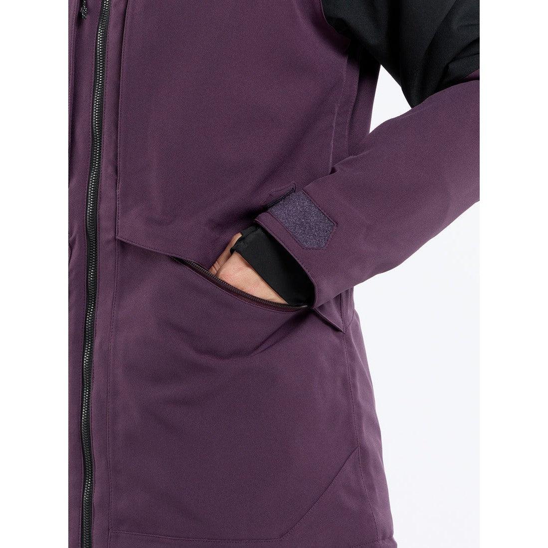 2025 Volcom Shelter 3D Stretch Womens Snow Jacket - Blackberry