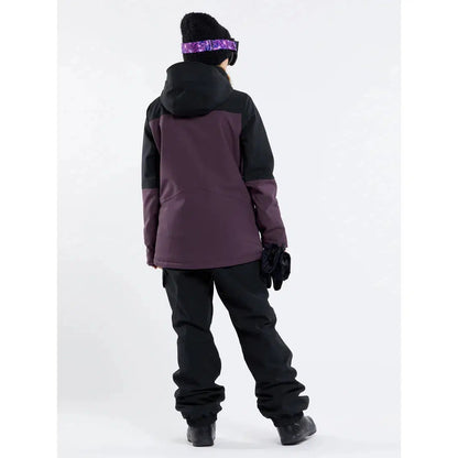 2025 Volcom Shelter 3D Stretch Womens Snow Jacket - Blackberry