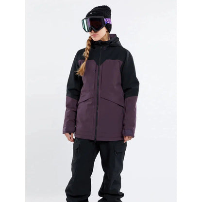 2025 Volcom Shelter 3D Stretch Womens Snow Jacket - Blackberry