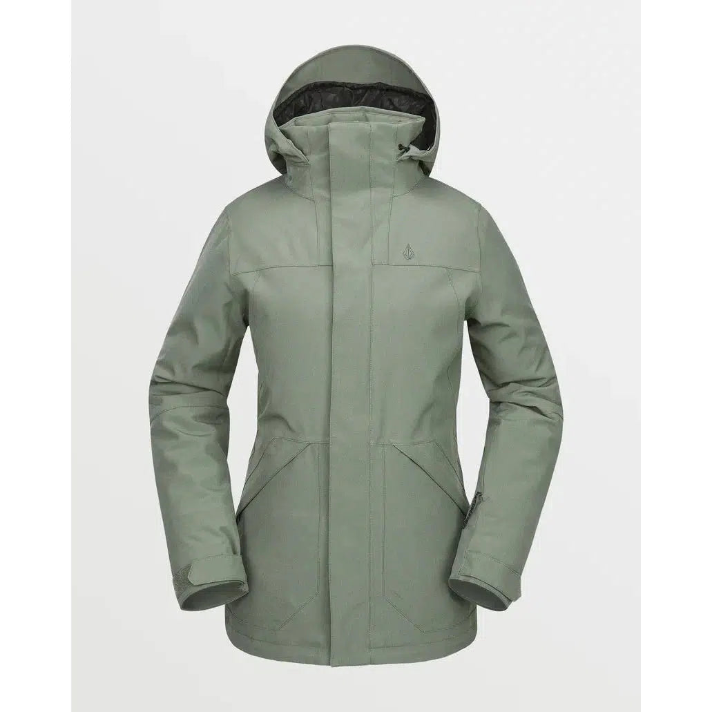 2025 Volcom Shelter 3D Stretch Womens Snow Jacket - Lichen Green