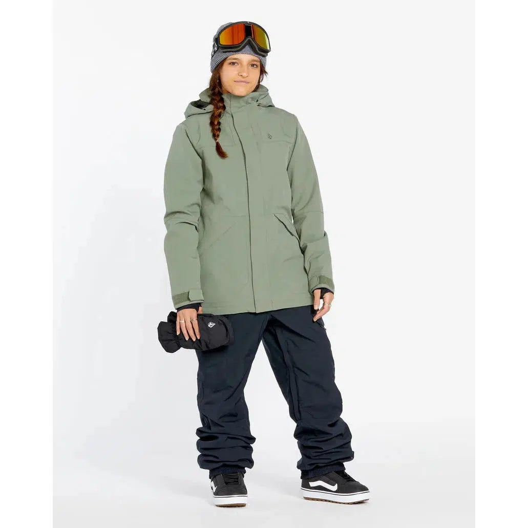 2025 Volcom Shelter 3D Stretch Womens Snow Jacket - Lichen Green