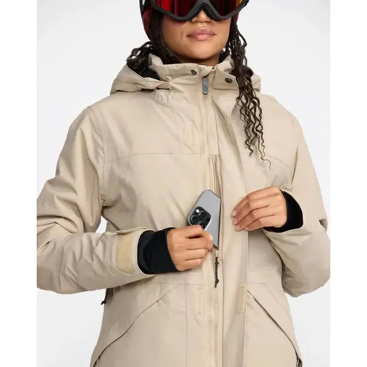 2026 Volcom Shelter Stretch Snow Jacket - Oatmeal - Welcome Boardstore