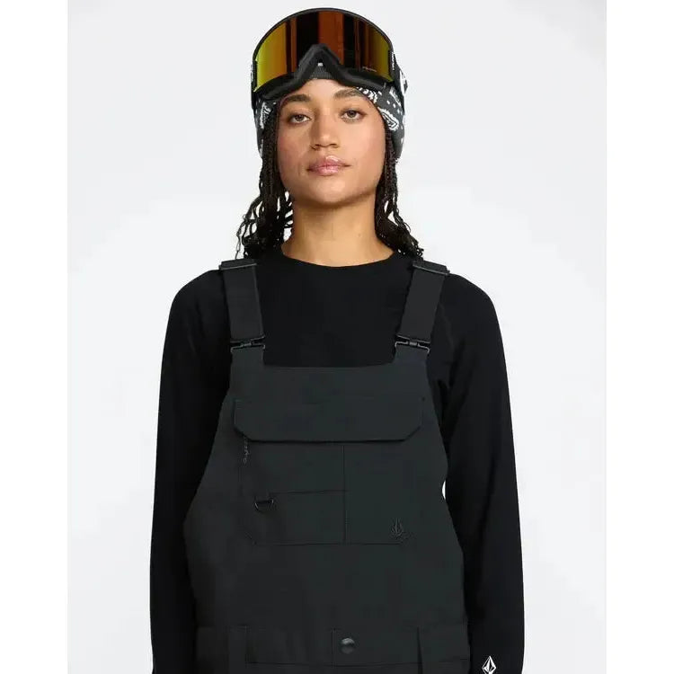 2026 Volcom Creston 3D Stretch Womens BIB Overall - Black - Welcome Boardstore