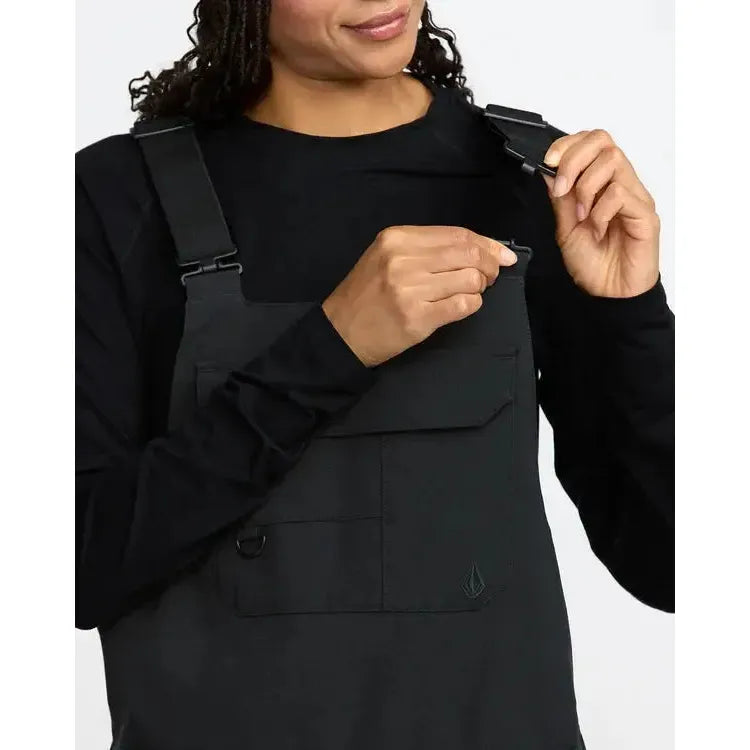 2026 Volcom Creston 3D Stretch Womens BIB Overall - Black - Welcome Boardstore