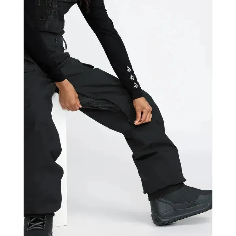 2026 Volcom Creston 3D Stretch Womens BIB Overall - Black - Welcome Boardstore