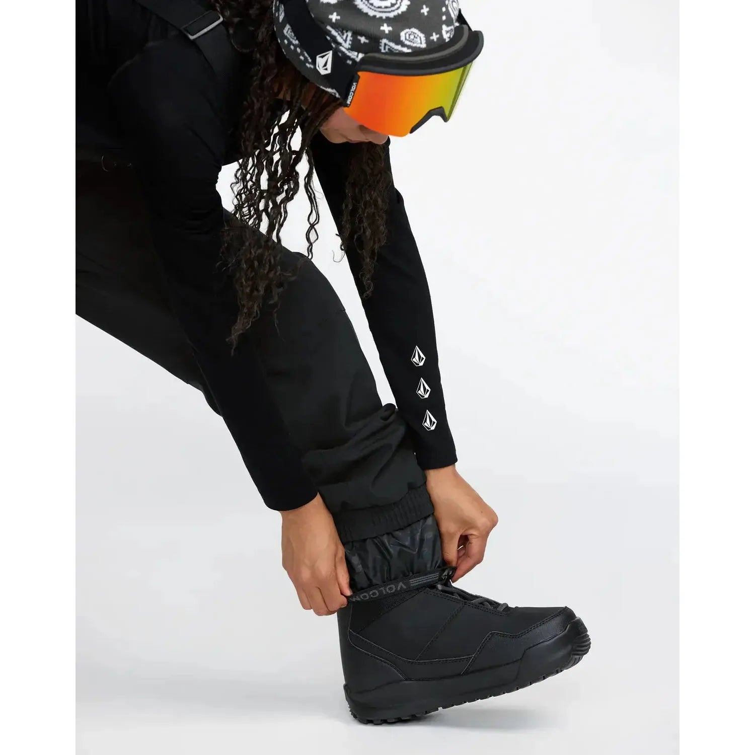 2026 Volcom Creston 3D Stretch Womens BIB Overall - Black - Welcome Boardstore