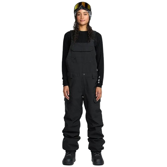 2026 Volcom Creston 3D Stretch Womens BIB Overall - Black