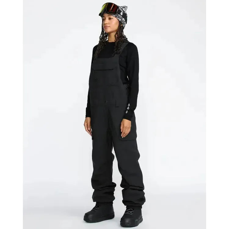 2026 Volcom Creston 3D Stretch Womens BIB Overall - Black - Welcome Boardstore
