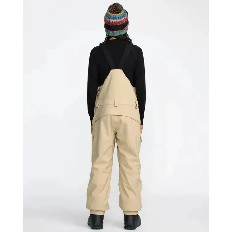 2026 Volcom Creston 3D Stretch Womens BIB Overall - Oatmeal - Welcome Boardstore