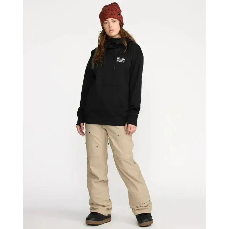2026 Volcom Riding Hydro Women's Pullover Hoodie - Black - Welcome Boardstore