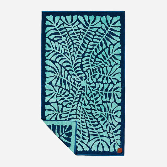 Slowtide Hapa Oversized Premium Woven Beach Towel - Ocean