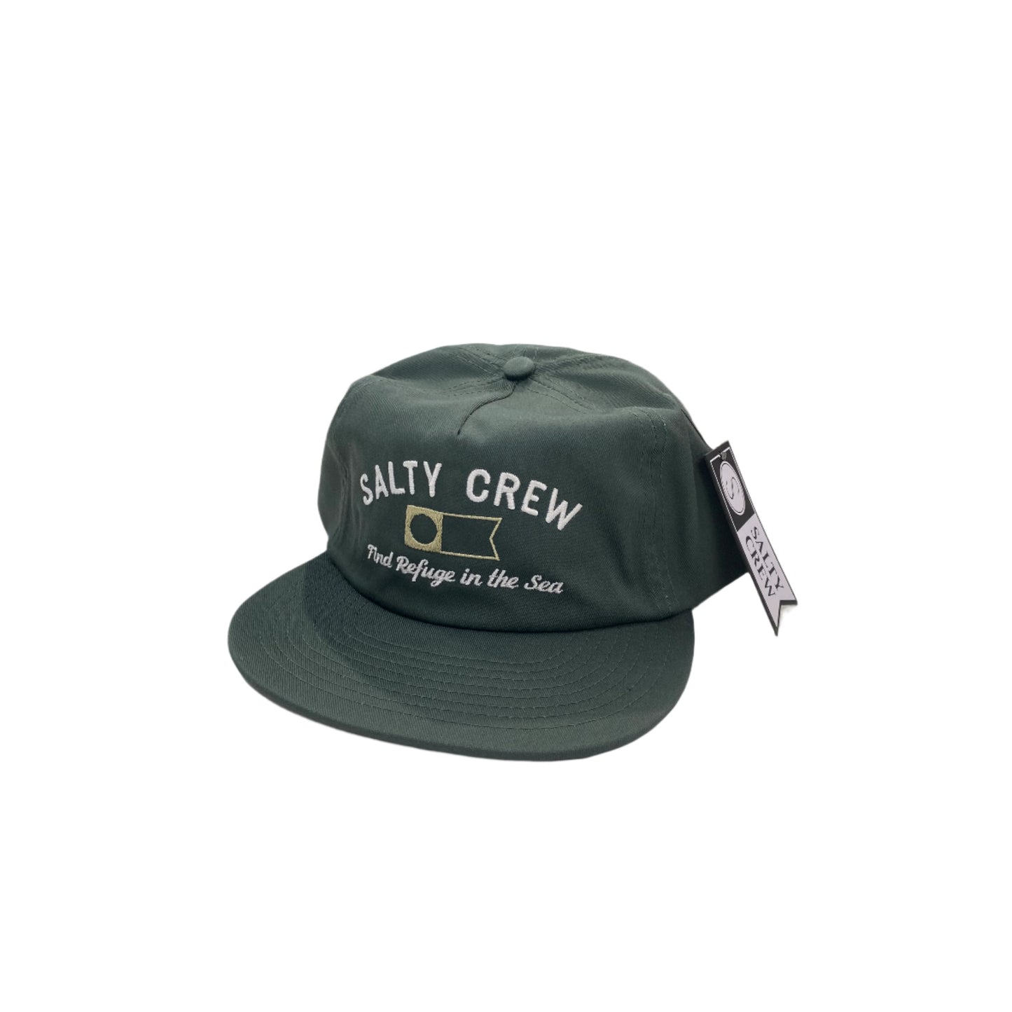 Salty Crew Nautical 5 Panel Hat - Olive