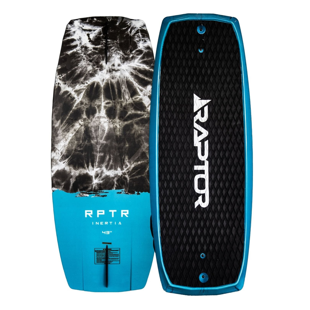 2027 Raptor Inertia Wakeskate 43 inch blue — top deck with footwells