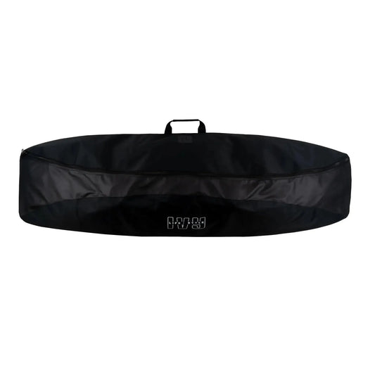 Black round bag with a handle on a white background welcome boardstore
