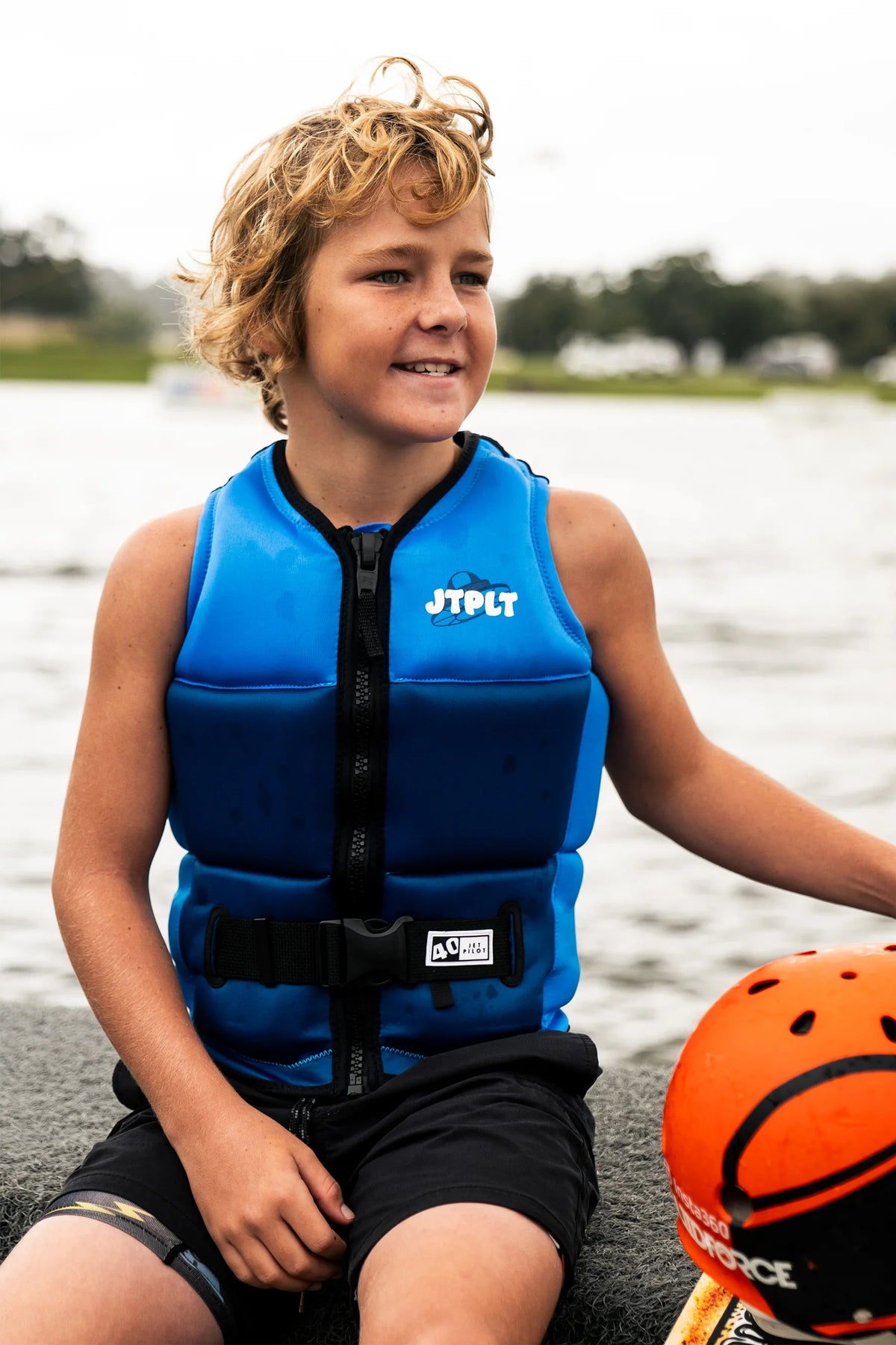 2027 Jetpilot Freeride Boys Youth Eco Vest - Blue