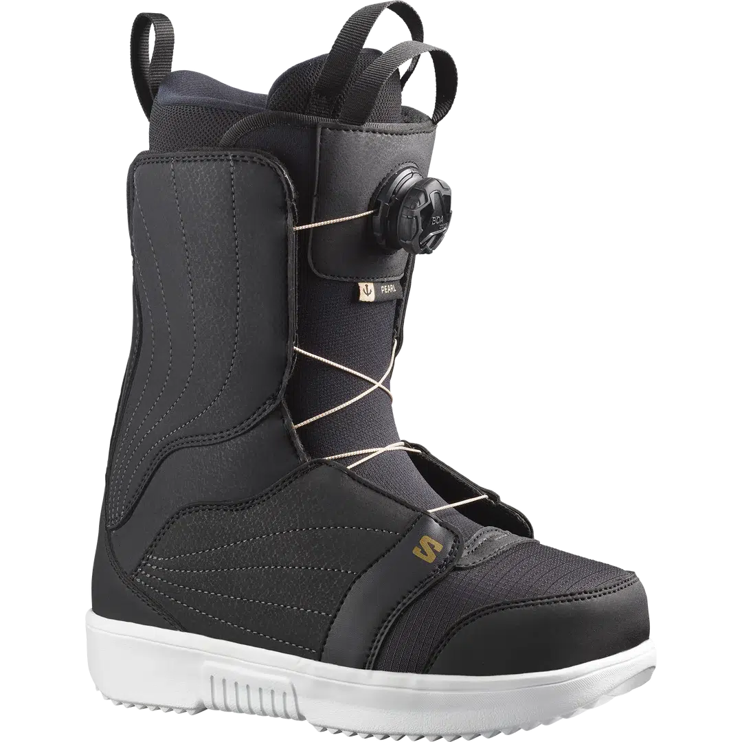 2025 Salomon Pearl BOA Snowboard Boots - Black / White / Gold