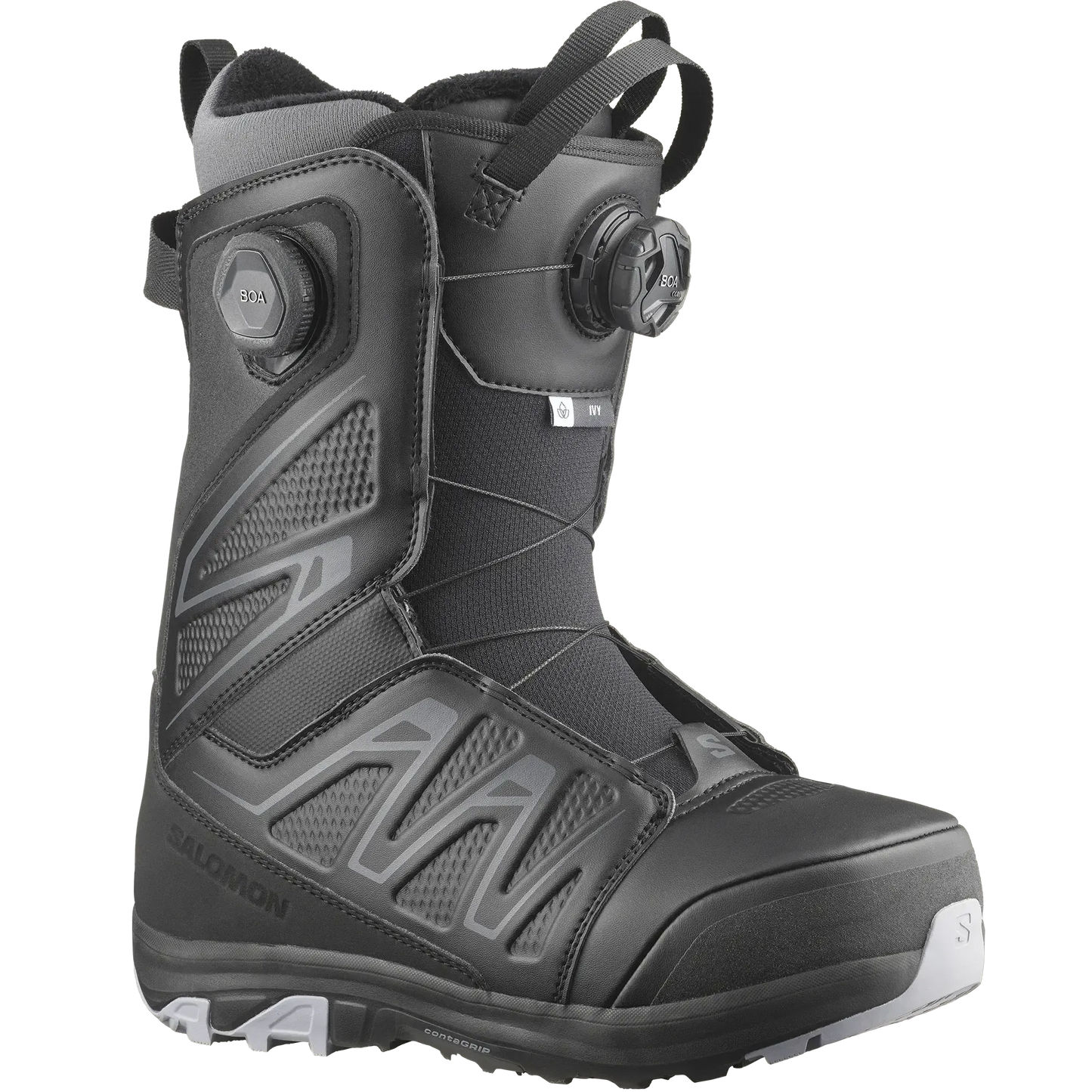 2026 Salomon Ivy BOA SJ BOA Womens Snowboard Boots | Black Lilac Grey