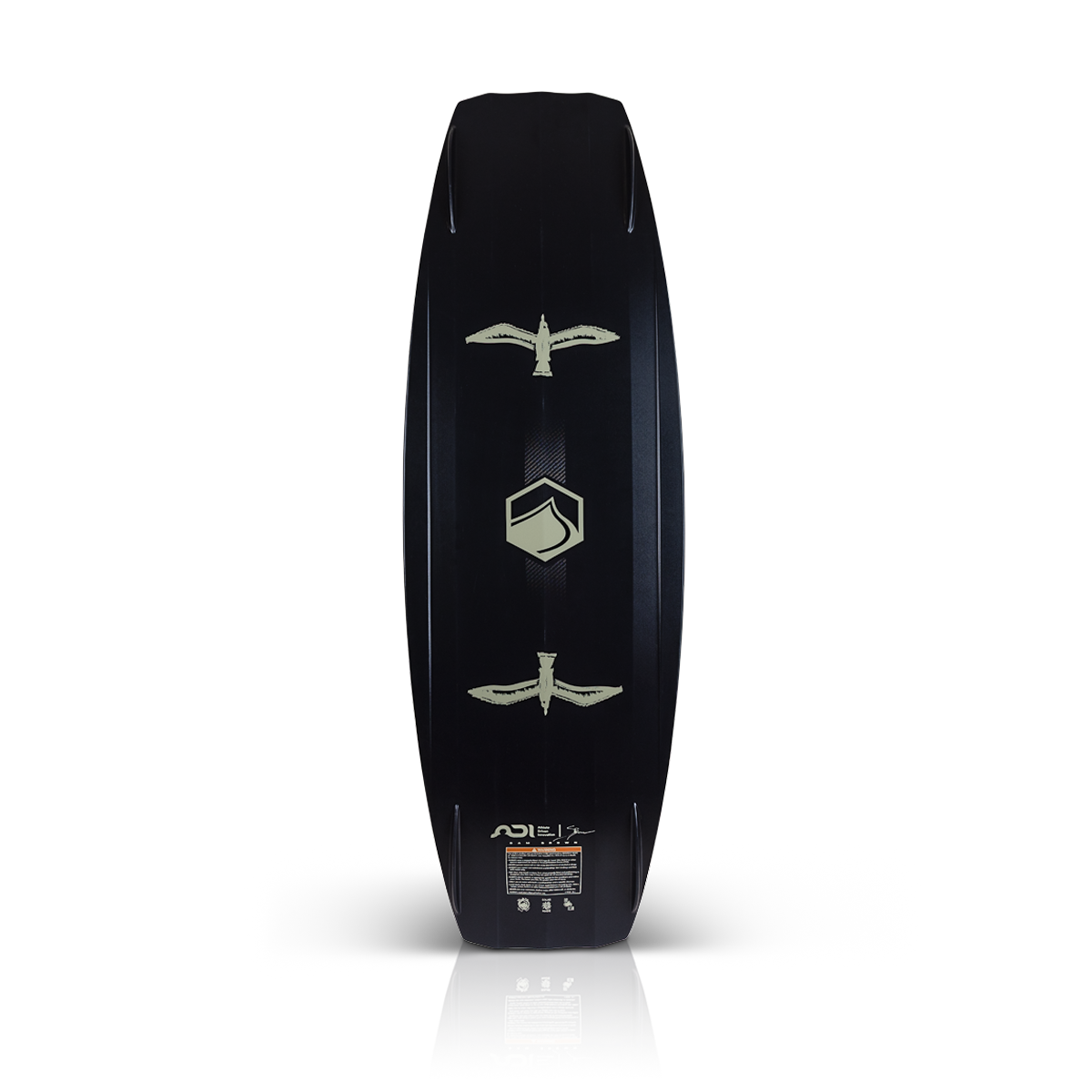 2027 Liquid Force Unity Aero Wakeboard - base showing double concave hull and quad fins