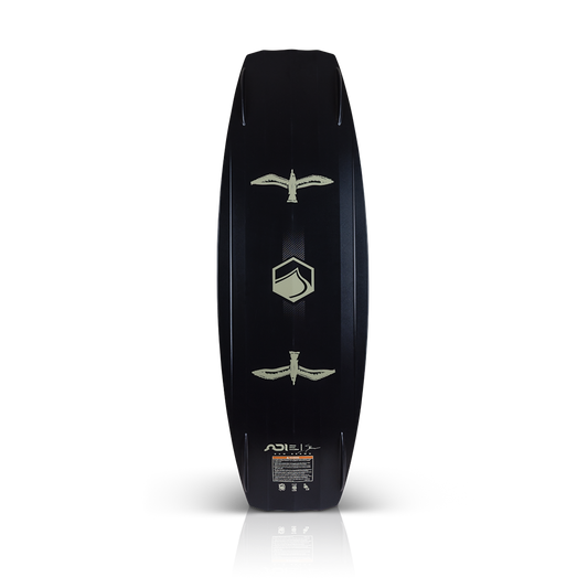 2027 Liquid Force Unity Aero Wakeboard - base showing double concave hull and quad fins