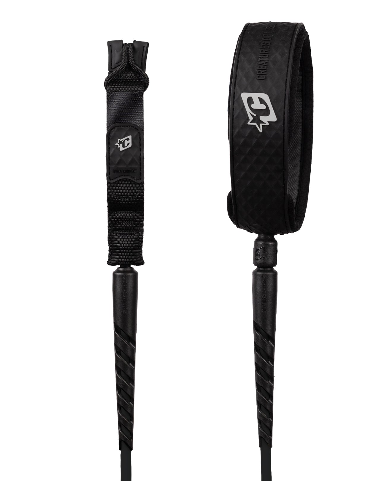 Creatures Of Leisure Reliance 2.0 Longboard Standard Duty Knee 9ft Leash Black Silver