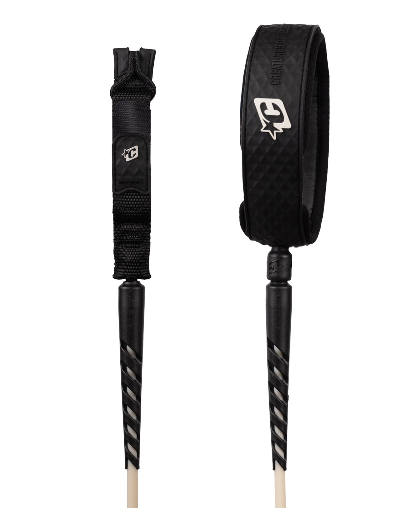 Creatures Of Leisure Reliance 2.0 Longboard Standard Duty Knee 9ft Leash Bone Black