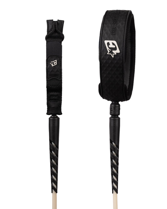 Creatures Of Leisure Reliance 2.0 Longboard Standard Duty Knee 9ft Leash Bone Black