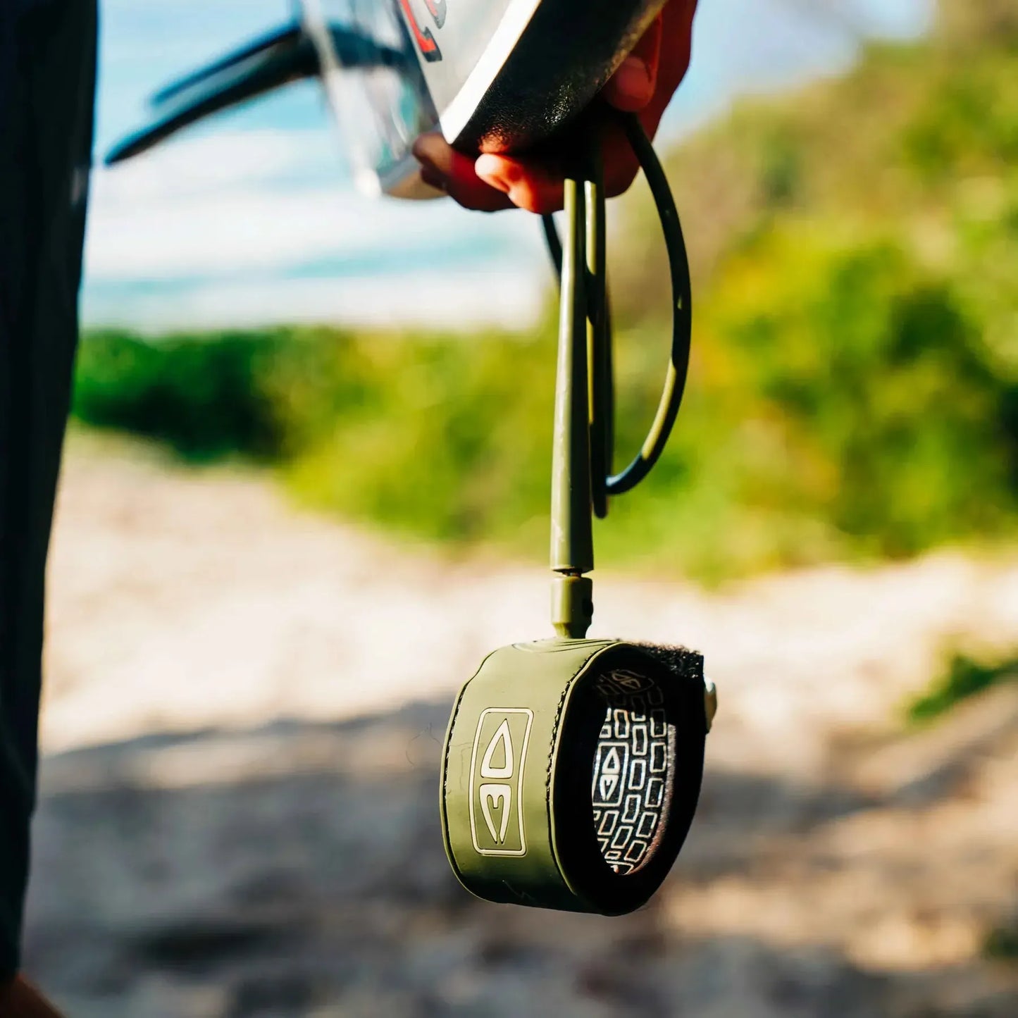 Ocean and Earth Slimline Lightweight Comp 6'0 Leash - Olive